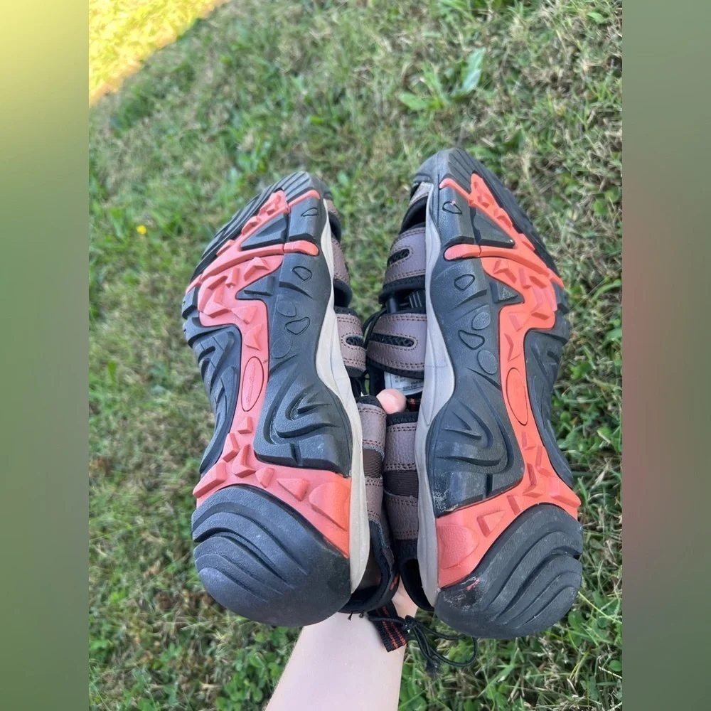 NWT Eddie Bauer Men’s Troy Brown Genuine Leather Outdoor Trail Sandals Size 10